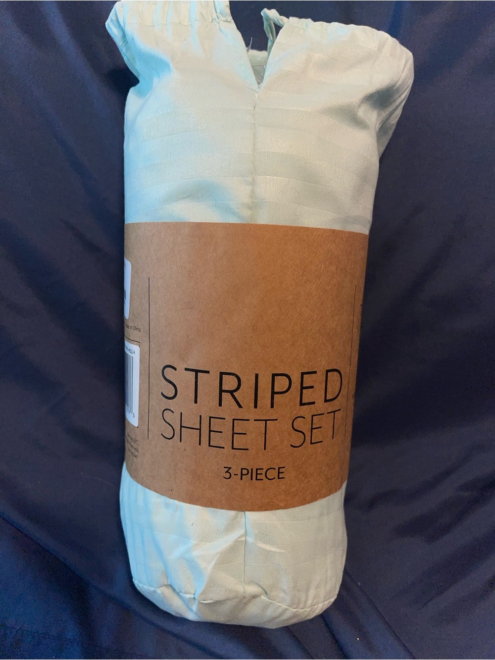 IEnjoy Aqua Striped 3-Piece Sheet Set - Subtle Texture